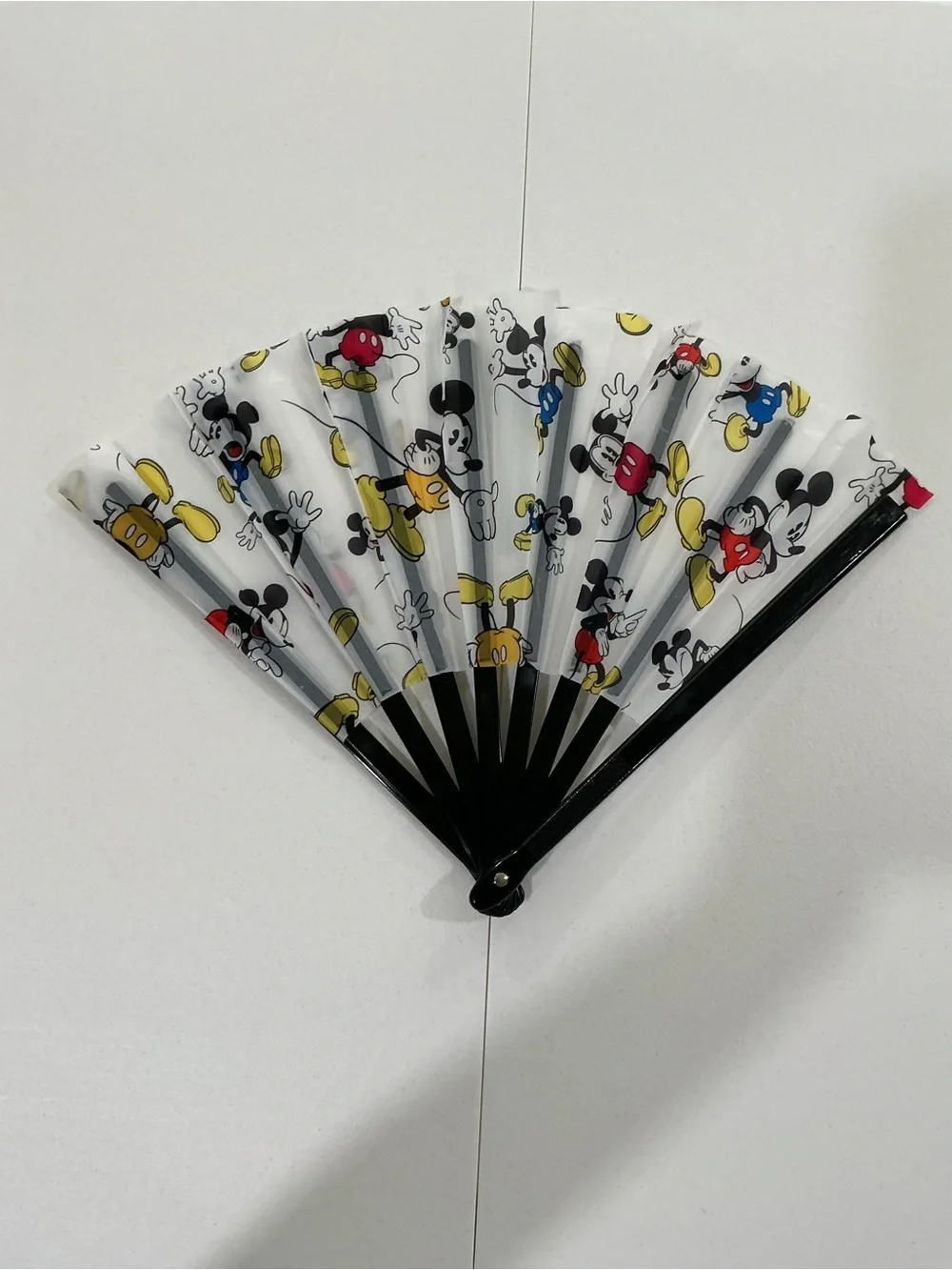 Mickey Mouse White Folding Hand Fan for Kids - Disney-Inspired